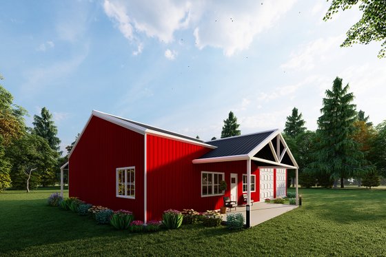 Exterior - Other Elevation for Barndominium House Plan #1107-20 - 2 bed, 2 bath