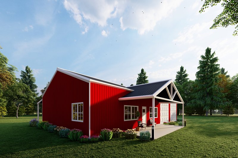 Architectural House Design - Exterior - Other Elevation for Barndominium House Plan #1107-20 - 2 bed, 2 bath