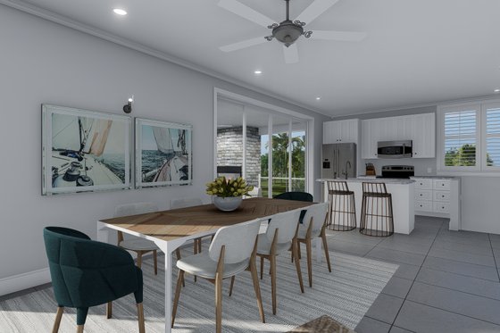 Interior - Family Room for Traditional House Plan #1060-76 - 1 bed, 2.5 bath