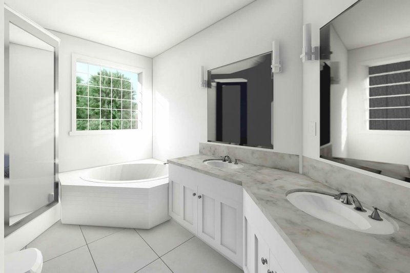 Architectural House Design - Interior - Master Bathroom for Craftsman House Plan #126-221 - 3 bed, 2 bath