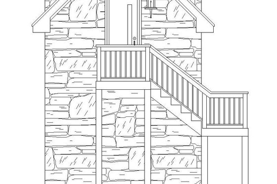Exterior - Rear Elevation for Country House Plan #932-302, 0 bath