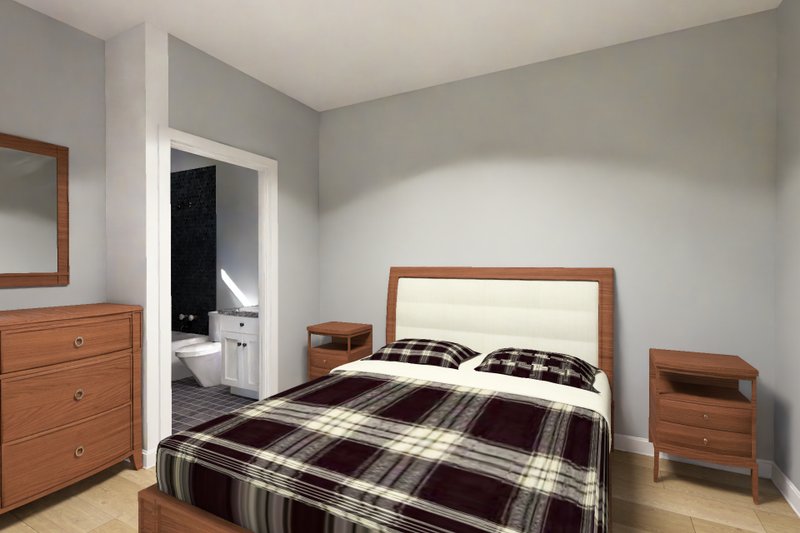 House Blueprint - Interior - Master Bedroom for Modern House Plan #513-2446 - 2 bed, 2 bath