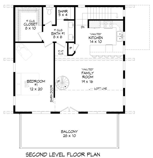House Blueprint - Contemporary Floor Plan - Upper Floor Plan #932-807
