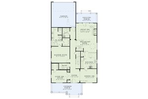 Floor Plan - Main Floor for Bungalow House Plan #17-2408 - 3 bed, 3 bath