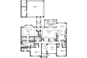 European Style House Plan - 3 Beds 2 Baths 2419 Sq/Ft Plan #69-154 