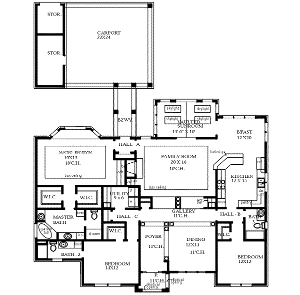 European Floor Plan - Main Floor Plan #69-154