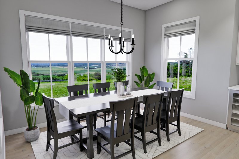 House Design - Interior - Dining Room for Farmhouse House Plan #51-1273 - 4 bed, 3.5 bath