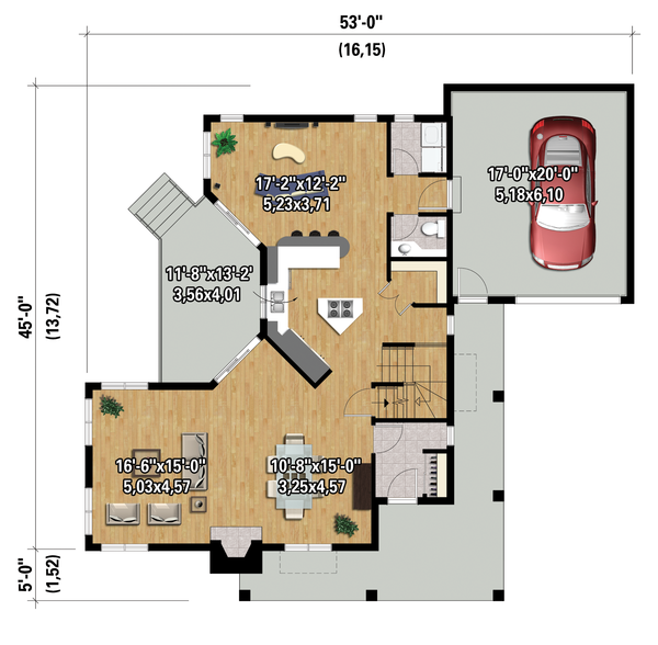 Cottage Floor Plan - Main Floor Plan #25-4485