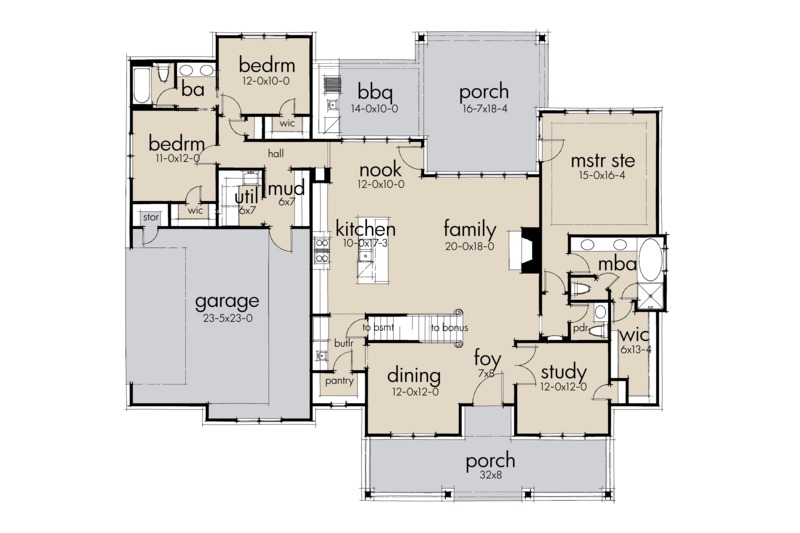 Farmhouse Style House Plan - 3 Beds 2.5 Baths 2270 Sq/Ft Plan #120-256 ...