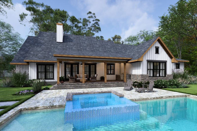 House Design - Exterior - Rear Elevation for Cottage House Plan #120-285 - 3 bed, 2.5 bath