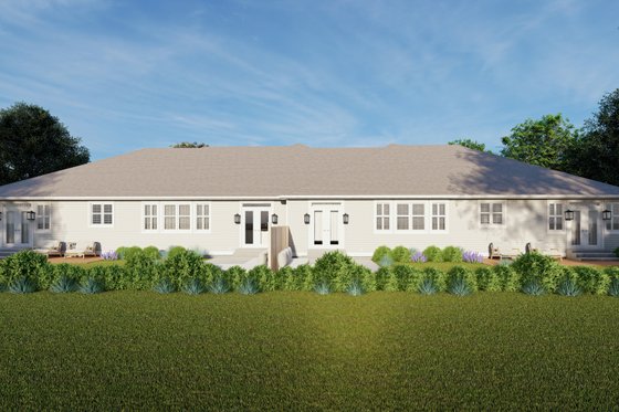 Exterior - Rear Elevation 1 for Traditional House Plan #1060-204 - 6 bed, 4 bath