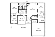 European Style House Plan - 3 Beds 2 Baths 1692 Sq/Ft Plan #329-206 