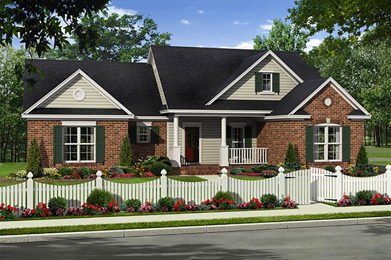 Home Plan - Country Exterior - Front Elevation Plan #21-319