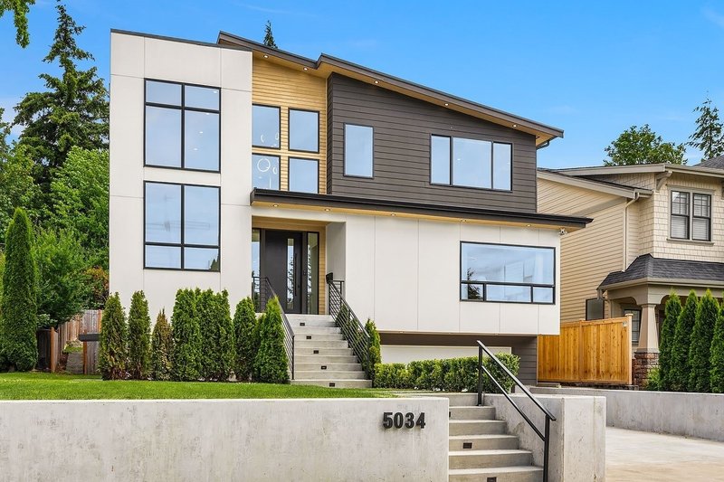 Dream House Plan - Exterior - Front Elevation 3 for Modern House Plan #1066-109 - 6 bed, 3.5 bath