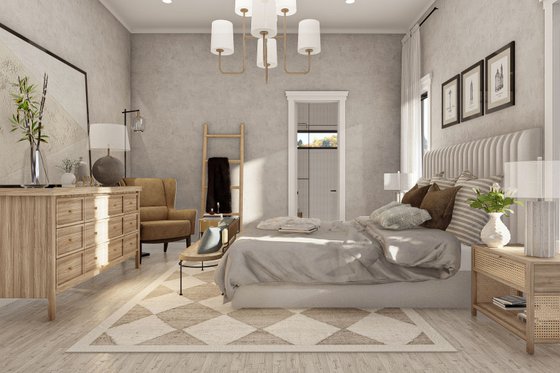 Interior - Master Bedroom 1 for Barndominium House Plan #455-252 - 2 bed, 2 bath