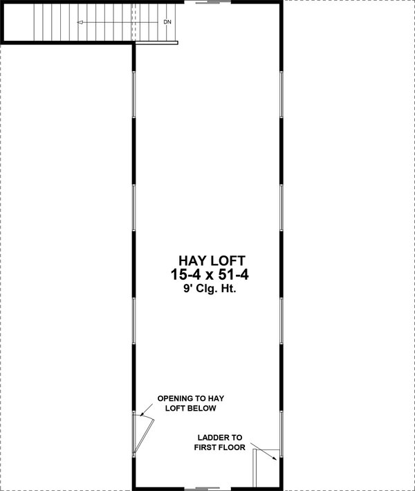 Barndominium Floor Plan - Upper Floor Plan #21-491