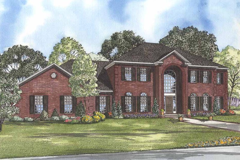 Colonial Style House Plan - 4 Beds 5 Baths 3558 Sq/Ft Plan #17-2090