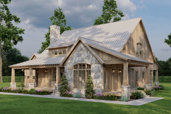 Exterior - Front Elevation 3 for Cottage House Plan #923-362 - 3 bed, 2.5 bath