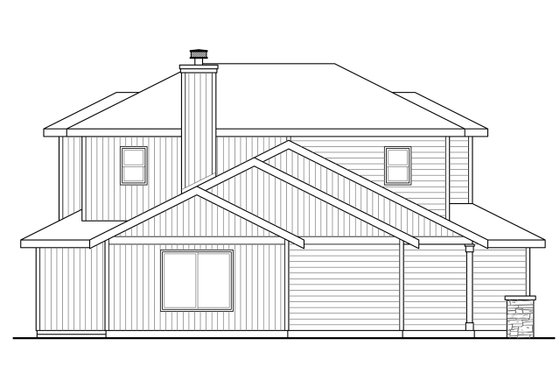 Exterior - Other Elevation for Traditional House Plan #124-1041 - 3 bed, 3.5 bath