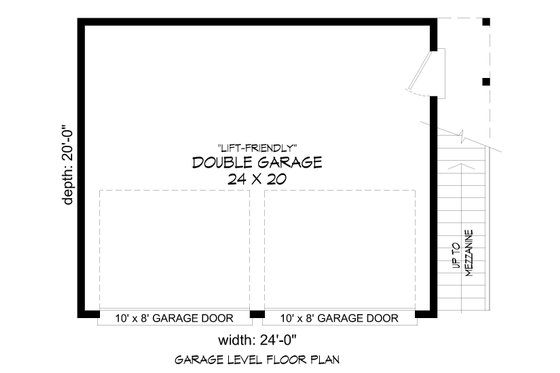 Floor Plan - Main Floor for Southern House Plan #932-1191, 0 bath
