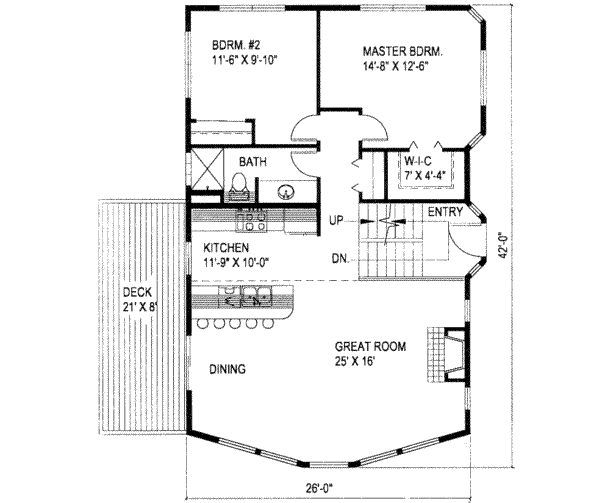 House Design - Modern Floor Plan - Main Floor Plan #117-200