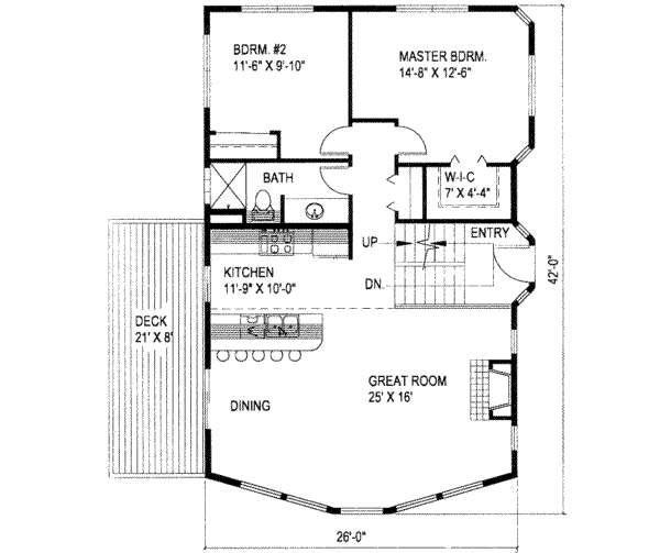 Modern Floor Plan - Main Floor Plan #117-200