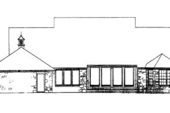 Exterior - Rear Elevation for Southern House Plan #310-616 - 3 bed, 2.5 bath