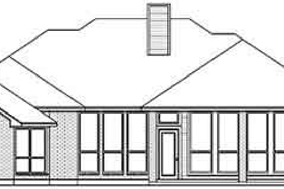 Exterior - Rear Elevation for Traditional House Plan #84-195 - 4 bed, 2 bath