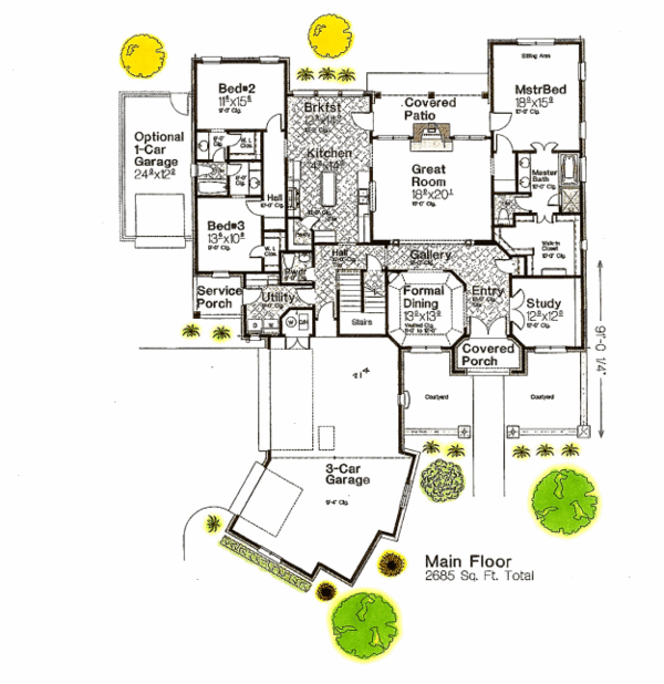 European Floor Plan - Main Floor Plan #310-660