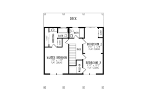 Floor Plan - Upper Floor for Traditional House Plan #1-258 - 3 bed, 3 bath