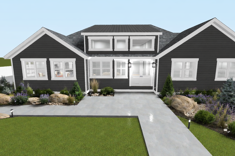 House Blueprint - Exterior - Front Elevation 4 for Farmhouse House Plan #1060-488 - 3 bed, 2 bath