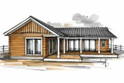 Bungalow Style House Plan - 2 Beds 2 Baths 1571 Sq/Ft Plan #1101-61 Exterior 