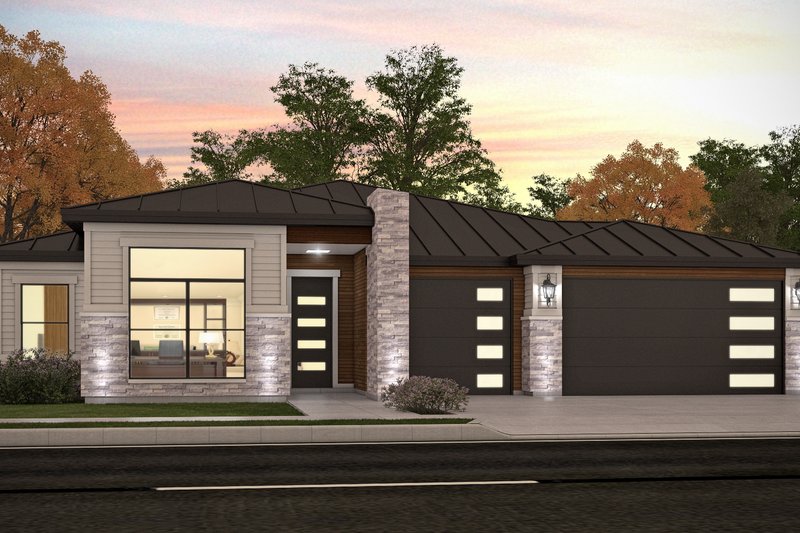 Modern Style House Plan - 3 Beds 2.5 Baths 2206 Sq/Ft Plan #1073-27