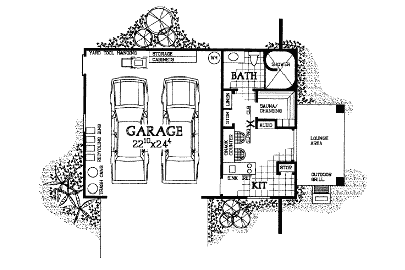 Architectural House Design - Floor Plan - Main Floor for Traditional House Plan #72-276, 0 bath