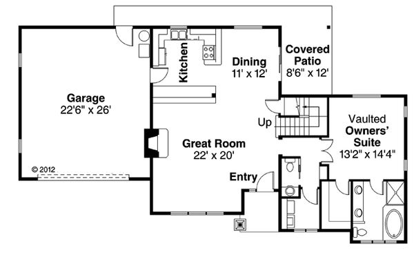 Home Plan - Craftsman Floor Plan - Main Floor Plan #124-881