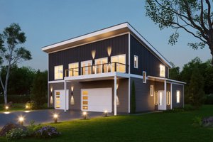 House Blueprint - Contemporary Exterior - Front Elevation Plan #932-1368