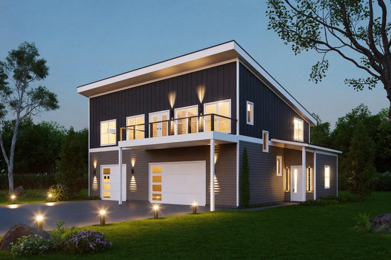 House Blueprint - Contemporary Exterior - Front Elevation Plan #932-1368