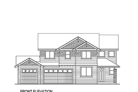 Exterior - Front Elevation 3 for Farmhouse House Plan #569-52 - 5 bed, 3 bath