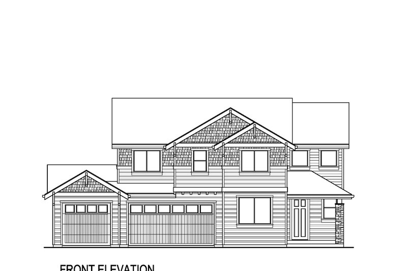 House Blueprint - Exterior - Front Elevation 3 for Farmhouse House Plan #569-52 - 5 bed, 3 bath