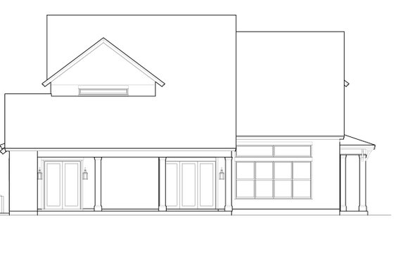 Exterior - Rear Elevation for Craftsman House Plan #1058-224 - 4 bed, 4.5 bath
