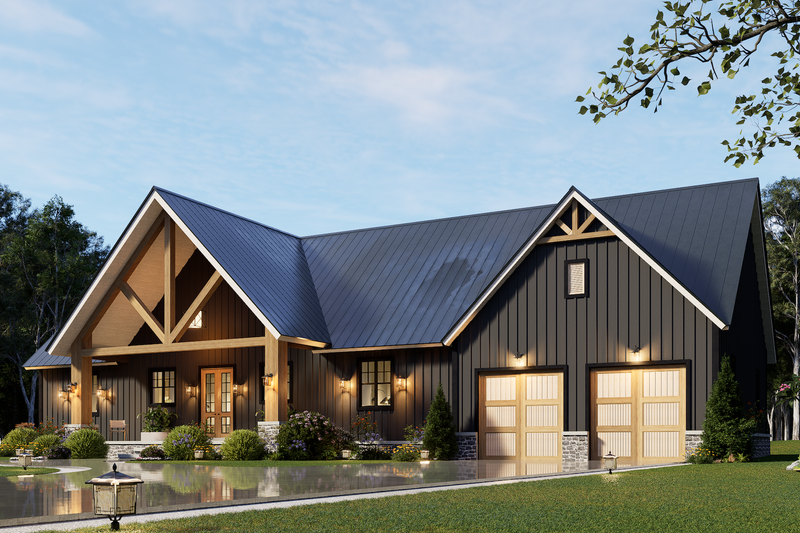 House Blueprint - Exterior - Front Elevation 8 for Farmhouse House Plan #54-678 - 3 bed, 3.5 bath