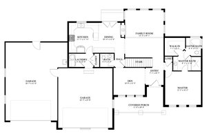 Floor Plan - Main Floor for Traditional House Plan #1060-62 - 3 bed, 2.5 bath