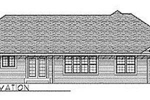 Exterior - Rear Elevation for Traditional House Plan #70-241 - 4 bed, 2 bath