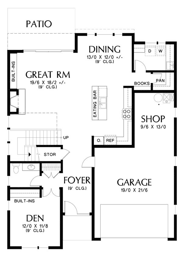 Home Plan - Contemporary Floor Plan - Main Floor Plan #48-676