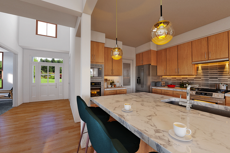 Architectural House Design - Interior - Kitchen for Contemporary House Plan #48-986 - 4 bed, 2.5 bath