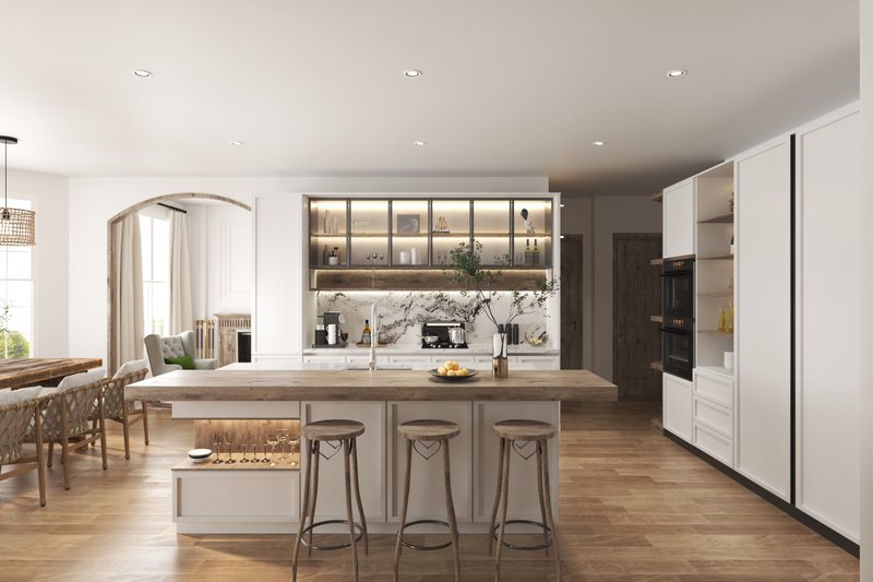 Architectural House Design - Interior - Kitchen for Farmhouse House Plan #54-378 - 5 bed, 4 bath