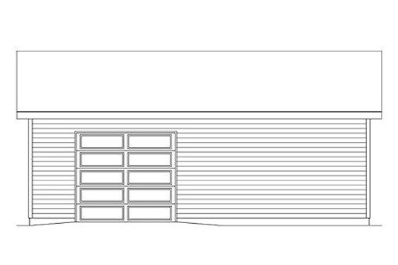 Exterior - Rear Elevation for Traditional House Plan #22-551, 0 bath