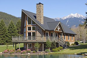 Exterior - Front Elevation 3 for Cabin House Plan #3-272 - 4 bed, 2 bath