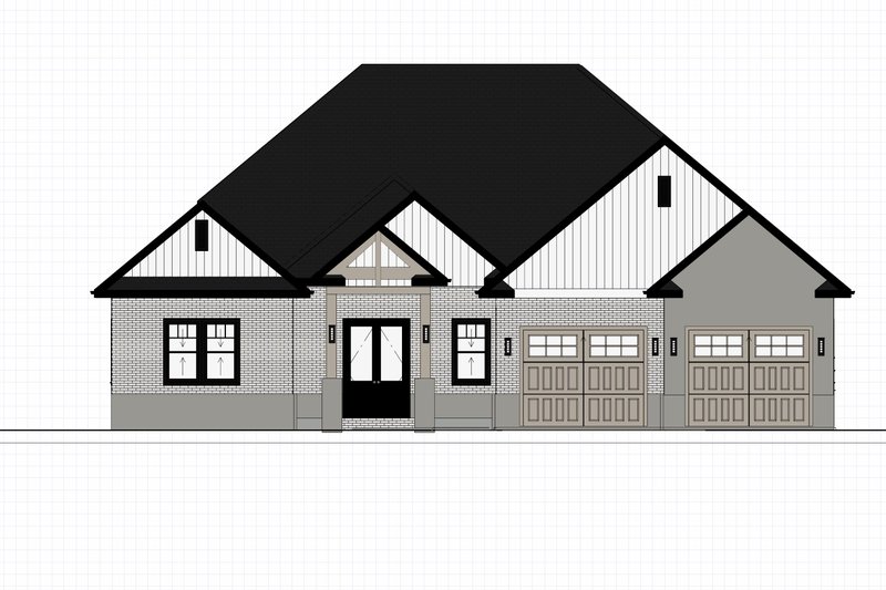 House Blueprint - Exterior - Front Elevation for Farmhouse House Plan #1109-13 - 5 bed, 3.5 bath