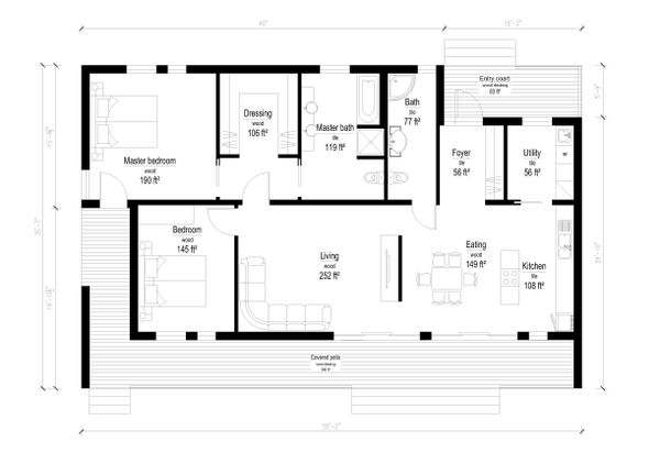Modern Floor Plan - Main Floor Plan #549-8